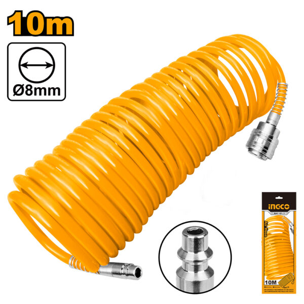 MANGUERA ESPIRAL AIRE PARA COMPRESOR 5/8 Mm X 10 M