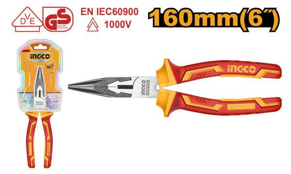 PINZA PUNTA LARGA 1000V 6" / 160MM