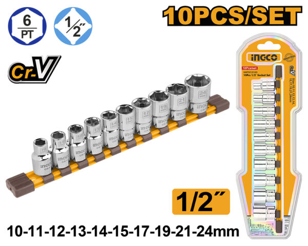 JUEGO DE 10  TUBOS 1/2" 10 A 24mm