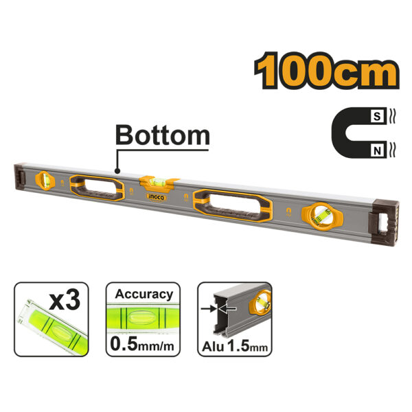 NIVEL DE ALUMINIO MAGNETICO 100 CM.